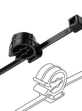 固定扎带管夹扎T30ROC1A156-00689管卡线带|黑色束带