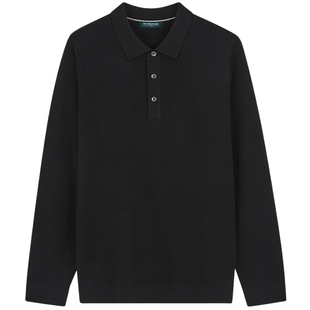 【可机洗】柏品纯羊毛针织衫男2025春新易打理翻领英伦风POLO毛衫