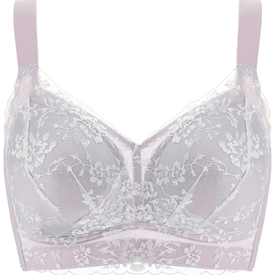 安卡莲大胸显小显瘦无钢圈内衣薄