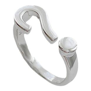 LIHAO创意个性问号戒指女ins潮简约设计感韩版学生时尚高级食指环