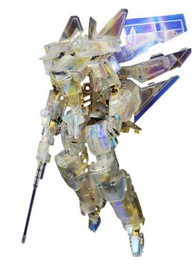 神机工业黑闪歼20透明色变形玩具