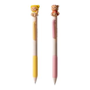 得力黄油小熊联名中性笔学生用文具高颜值萌粒笔水笔可爱礼物礼品