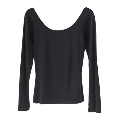 长袖修身薄款大领莫代尔打底衫女