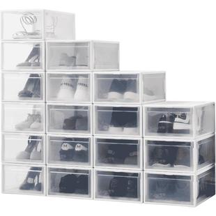 日本家用抽屉式鞋盒鞋柜收纳盒AJ篮球鞋高跟鞋简易鞋架透明密封