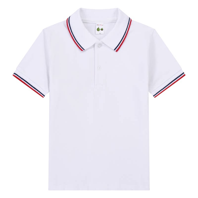 中小学生100纯棉校服POLO衫