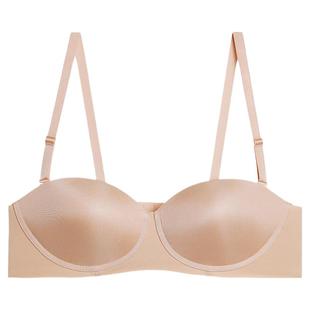 爱美丽大胸承托内衣女士无痕光面素色钢圈1/2薄半杯文胸罩收副乳