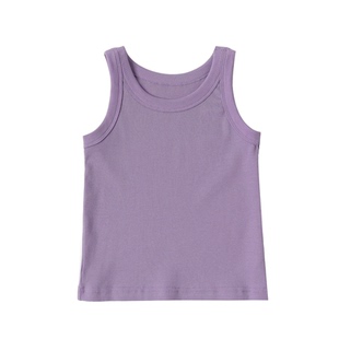 优可丝木纤维 儿童螺纹背心 男女童圆领中大童 山东网店 夏款童装