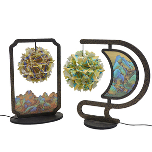 故宫千里江山diy纸雕灯国风小夜灯手工生日礼物送女生朋友圣诞节