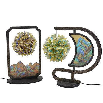 故宫千里江山纸雕灯古风diy礼物