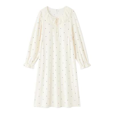 BE自带胸垫海岛绒轻甜女冬季睡裙