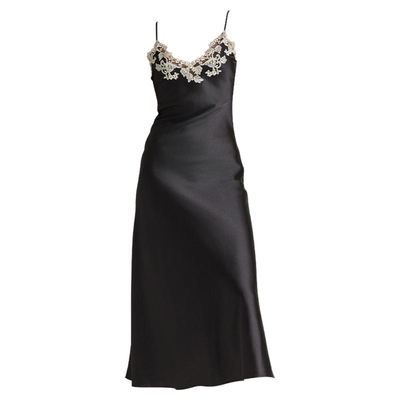 维多利亚风格LP吊带真丝睡裙女夏