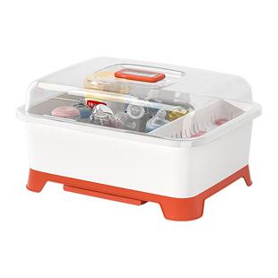 宝宝奶瓶收纳箱沥水架带盖防尘放婴儿辅食工具餐具水杯碗筷收纳盒