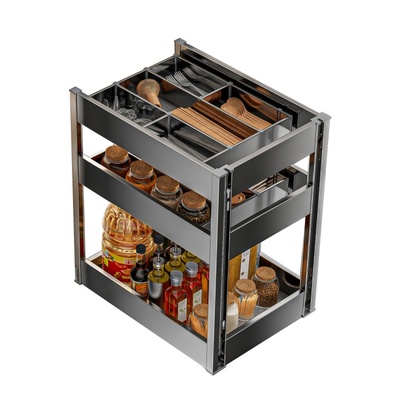 小尺寸大容量柜内抽拉置物架