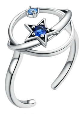 锦河畔S925银戒指时尚创意