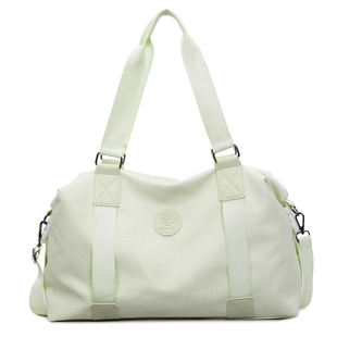 游泳包干湿分离女士大容量便携清新淡绿色单肩斜挎简约健身运动包