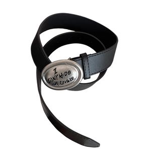 Gallery亚文化个性腰带涂鸦字体高级感朋克辣妹做旧皮带男女百搭