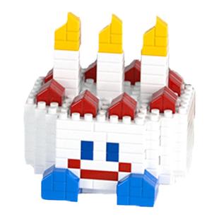 儿童益智拼装生日蛋糕积木玩具男女孩礼物小颗粒模型摆件立体拼图