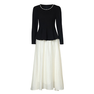 海青蓝 套装女2025新款冬装高级长袖漂亮好看时尚气质女装半身裙