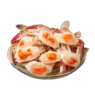 红膏醉蟹块1420g即食呛蟹腌制梭子蟹蟹块生腌海鲜咸蟹醉蟹股罐装