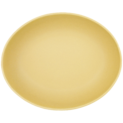 日本制纯色椭圆咖喱饭意面餐盘