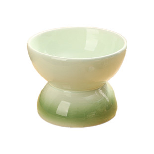 猫碗陶瓷渐变猫咪碗可爱猫食盆猫水碗宠物碗狗狗碗高脚猫盆猫饭碗