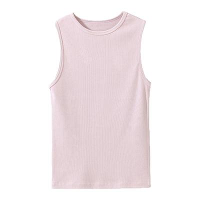 遮副乳圆领无袖罗纹工字背心