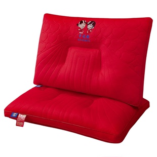 结婚乳胶枕头刺绣一对装大红色喜庆新娘陪嫁家用纯棉枕芯婚庆婚嫁