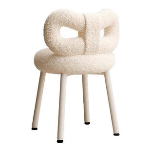 化妆椅卧室网红主卧靠背高级感化妆凳女生蝴蝶椅梳妆椅奶油风椅子