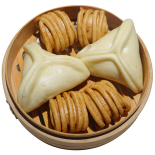 山东手工糖三角红糖黑芝麻包糖包速冻儿童早餐面点手撕红糖馒头