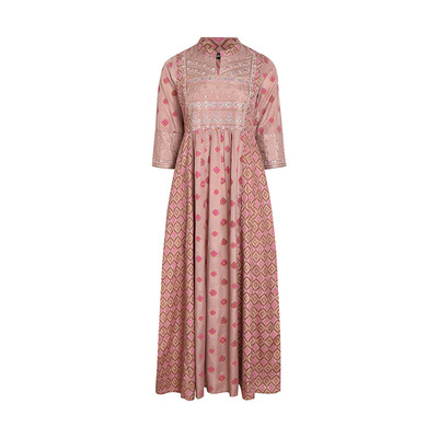 印度进口服饰刺绣民族风连衣裙