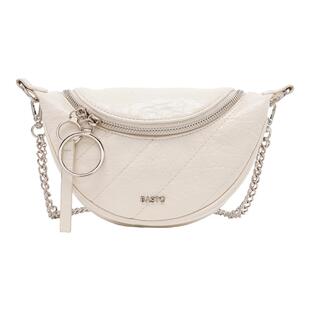 百思图白色包包女士2026新款斜挎包女腰包马鞍包高级轻奢小众女包