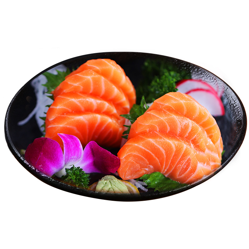 挪威冰鲜三文鱼中段刺身鱼腩日料寿司食材即食生鱼片海鲜gb10136
