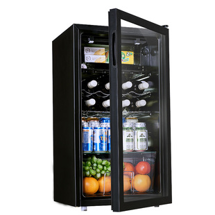 AUX/奥克斯冰吧小型冰箱商用冷藏家用红酒冰柜茶叶储存饮料冷藏柜