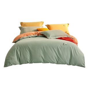 罗莱家纺磨毛四件套全棉纯棉秋冬季床单床笠加厚保暖被套三件套