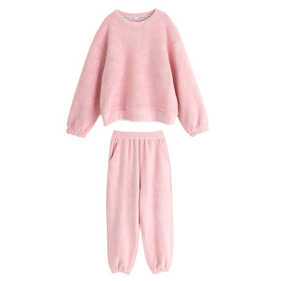 秋冬季新款儿童加绒上衣裤子