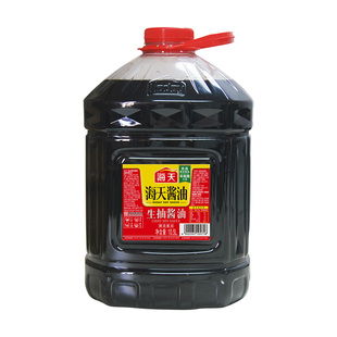 海天生抽酱油10.5L整箱大桶商用黄豆酿造凉拌炒菜点金标鲜味袋装