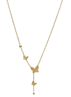 ZOXI金店同款钛钢不掉色蝴蝶项链