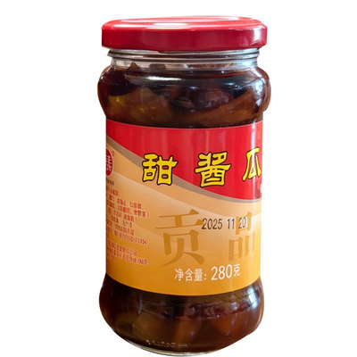 临清济美酱菜甜酱瓜瓶装280克