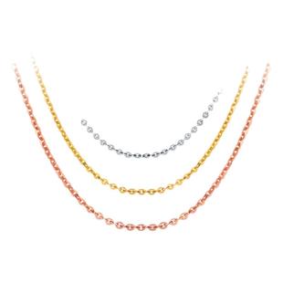 瑞恩钻饰18k金项链素链玫瑰金链条o字链锁骨链送女友新年礼生日礼