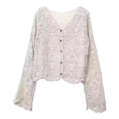 2022年新款蕾丝开衫防晒衣两件套