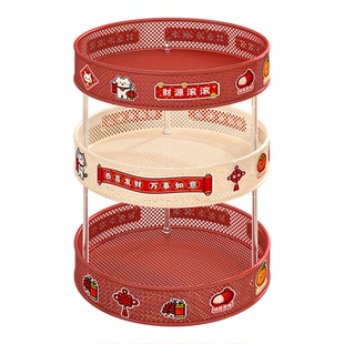 零食收纳盒客厅茶几家用多层水果盘置物架轻奢高档桌面果篮摆放盘