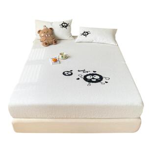 全棉华夫格床罩套2025新款学生宿舍床垫套纯棉床单