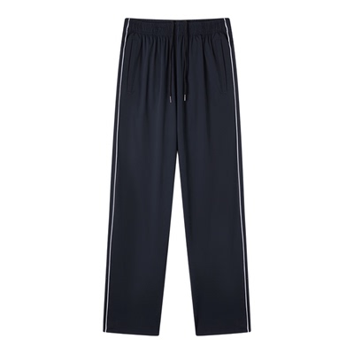 夏季薄款藏青色一道杠校服裤冰丝