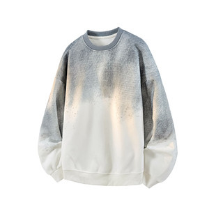 班尼路SK扎染风格渐变圆领卫衣男士2026春季新款美式休闲上衣服YS