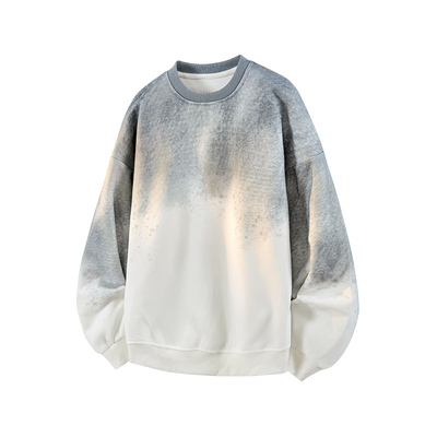 班尼路SK扎染风格渐变圆领卫衣男
