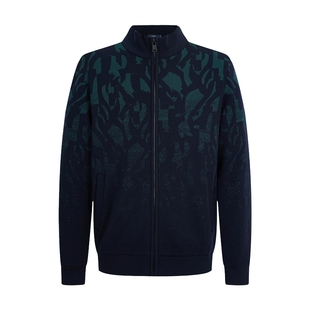 【羊毛混纺】LONDA 伦德马秋冬新款男士棒球领夹克时尚针织外套帅