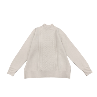 纯色中领毛衣女秋冬装2025年新款麻花套头宽松加厚外穿内搭羊毛衫