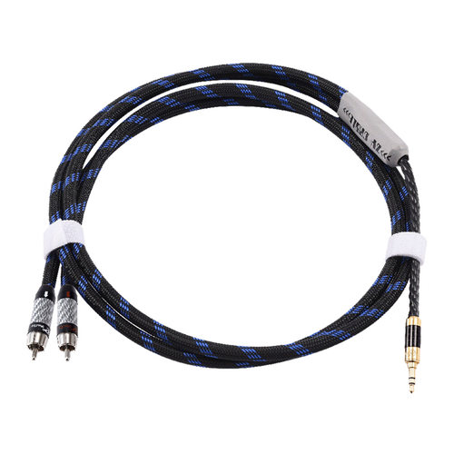 张扬/ZY Cable发烧级3.5立体声转双莲花RCA音频信号线 圆声带行货