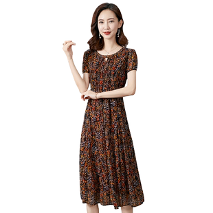 香妮芬高端台湾网纱收腰显瘦连衣裙女2026新款秋季时尚洋气妈妈装