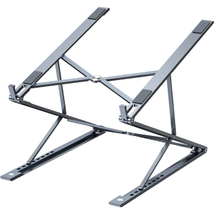 派凡双层电脑支架笔记本增高托架游戏本可调节升降悬空手提便携折叠铝合金支撑散热桌面站立站着办公立式金属